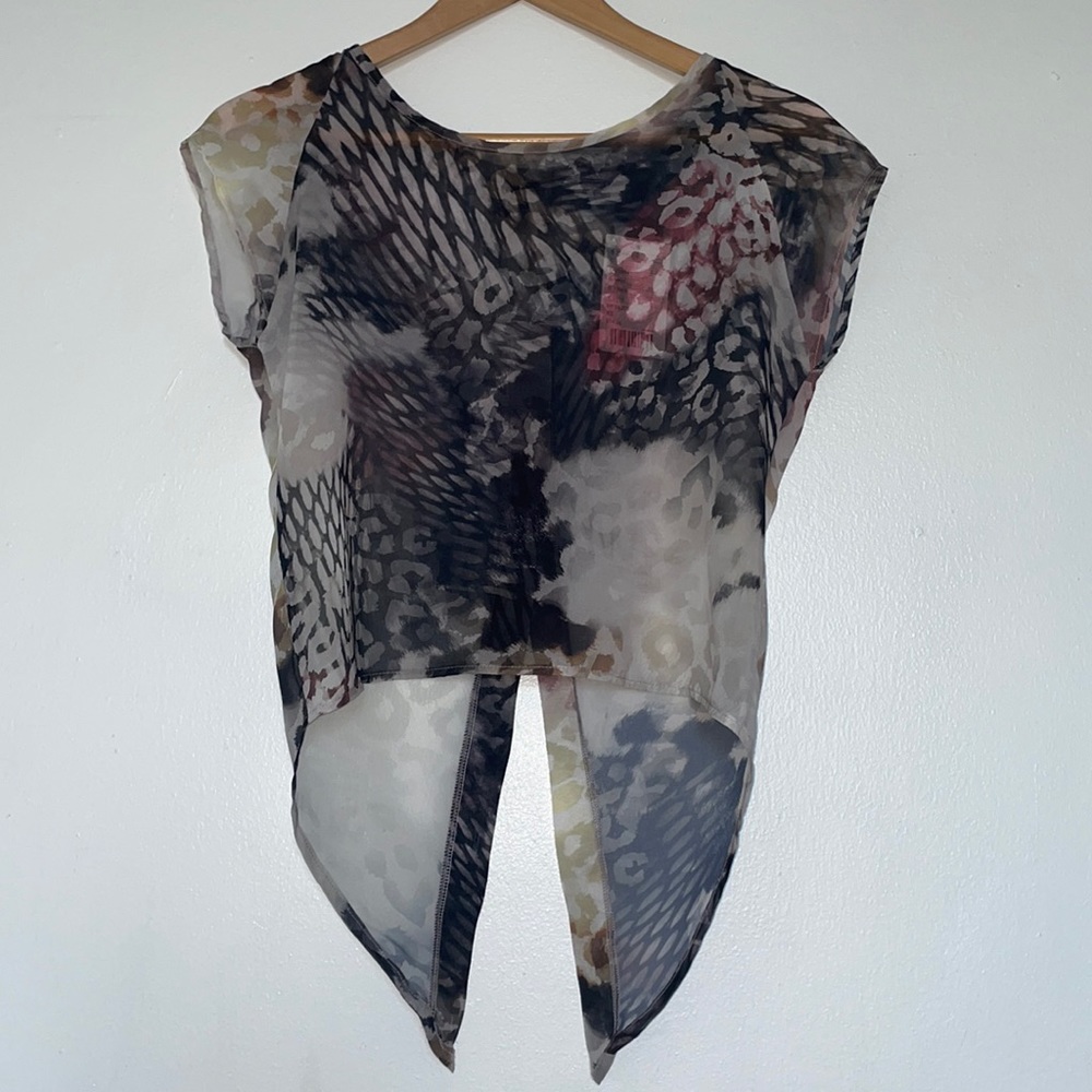 Urban Outfitters Sparkle & Fade Sheer Shirt Size XS